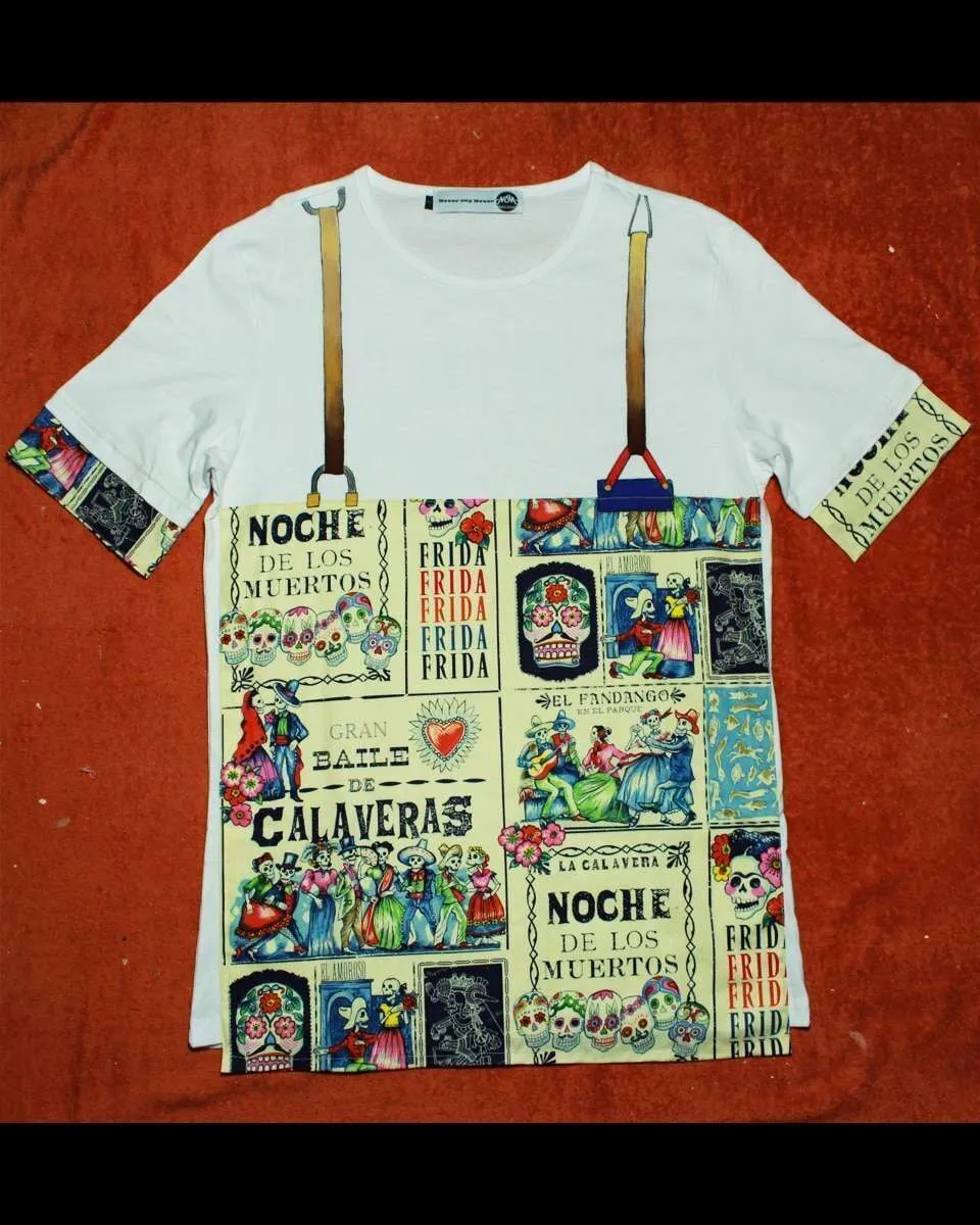 Never Say Never Teschi t-shirt personalizzata tessuto