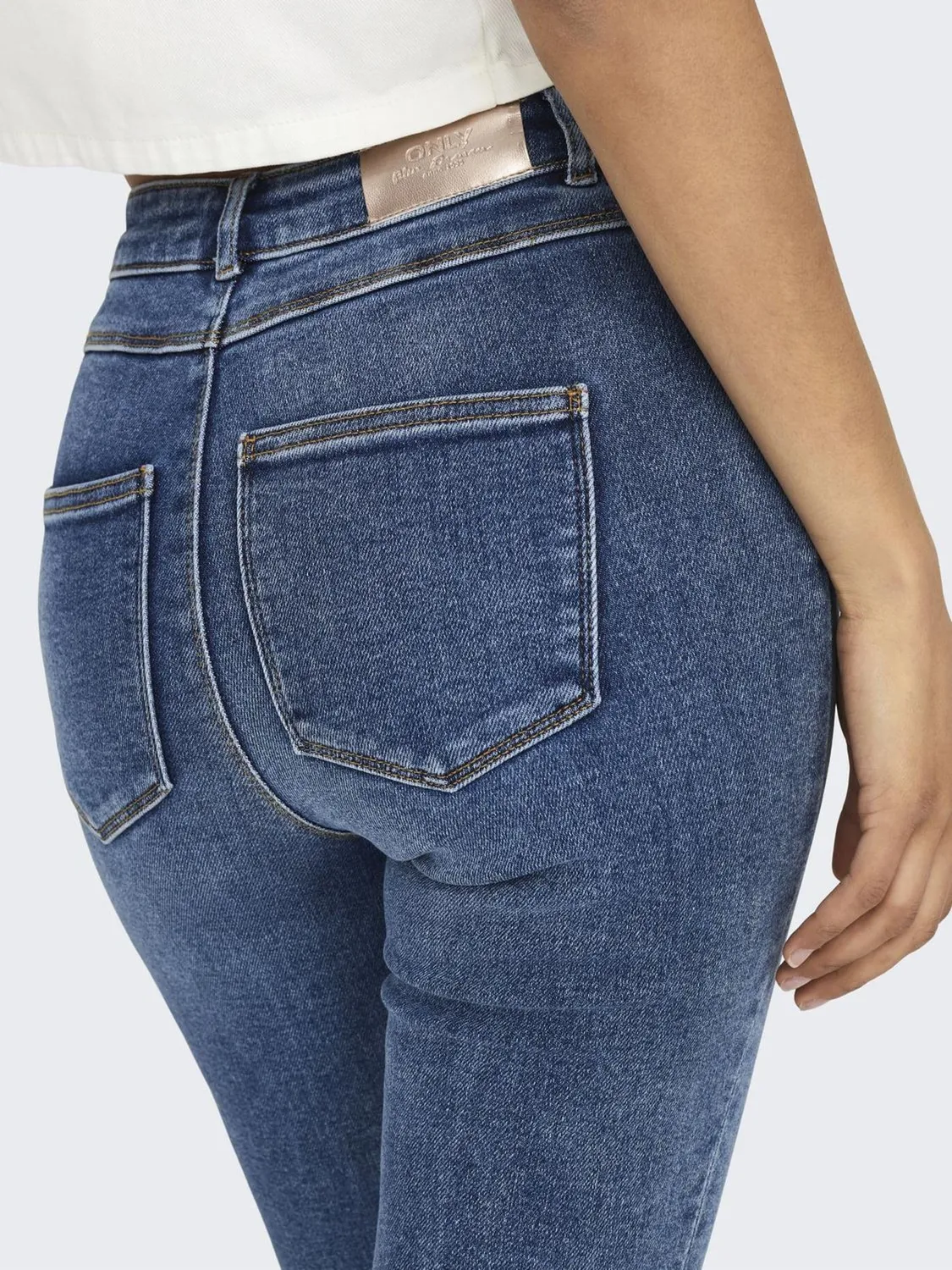 Only Onlroyal HW Skinny Pocket Cut Ext jeans donna nero