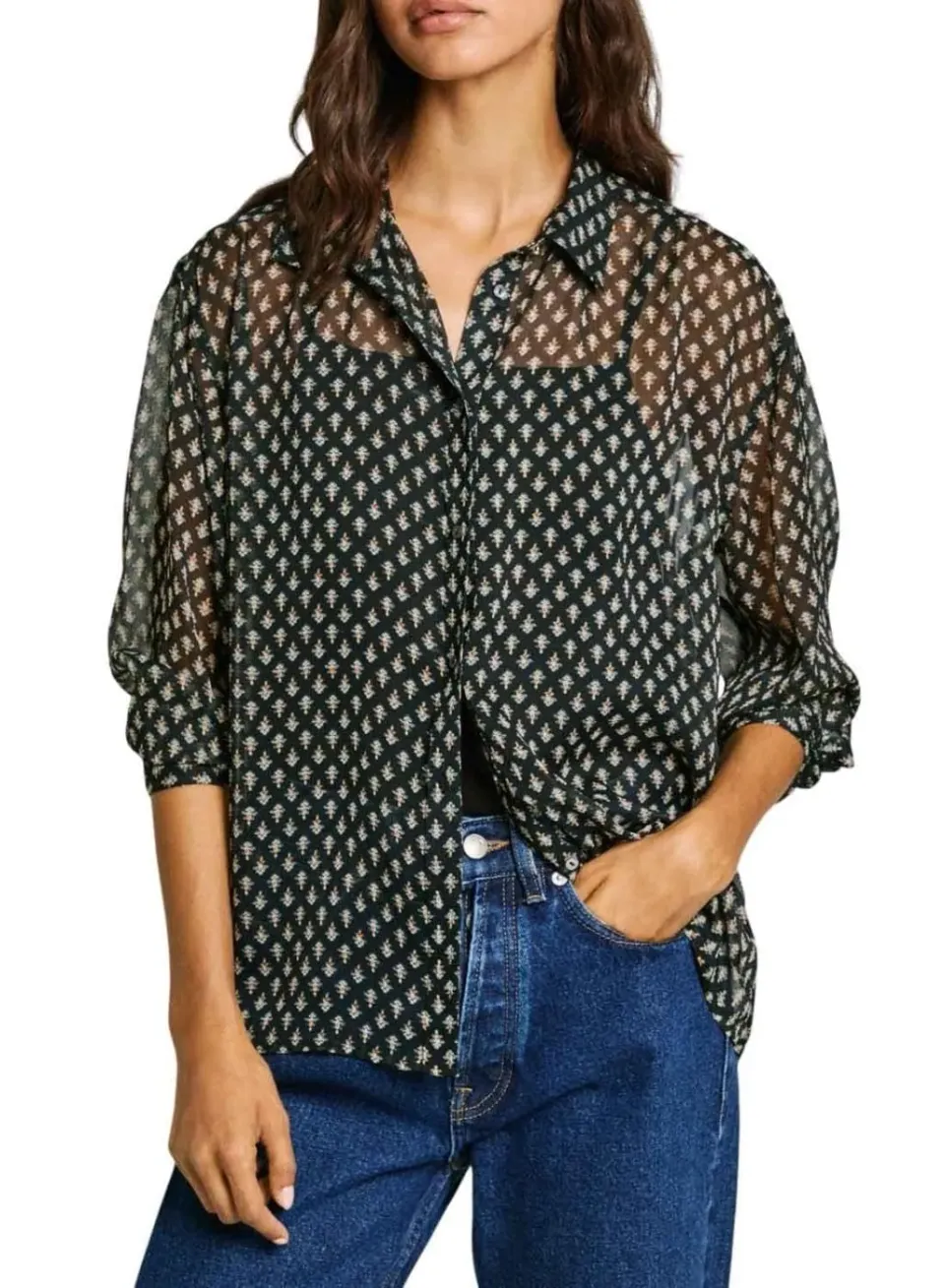 Pepe Jeans Samantha Camicia Donna M Chiffon con Canotta