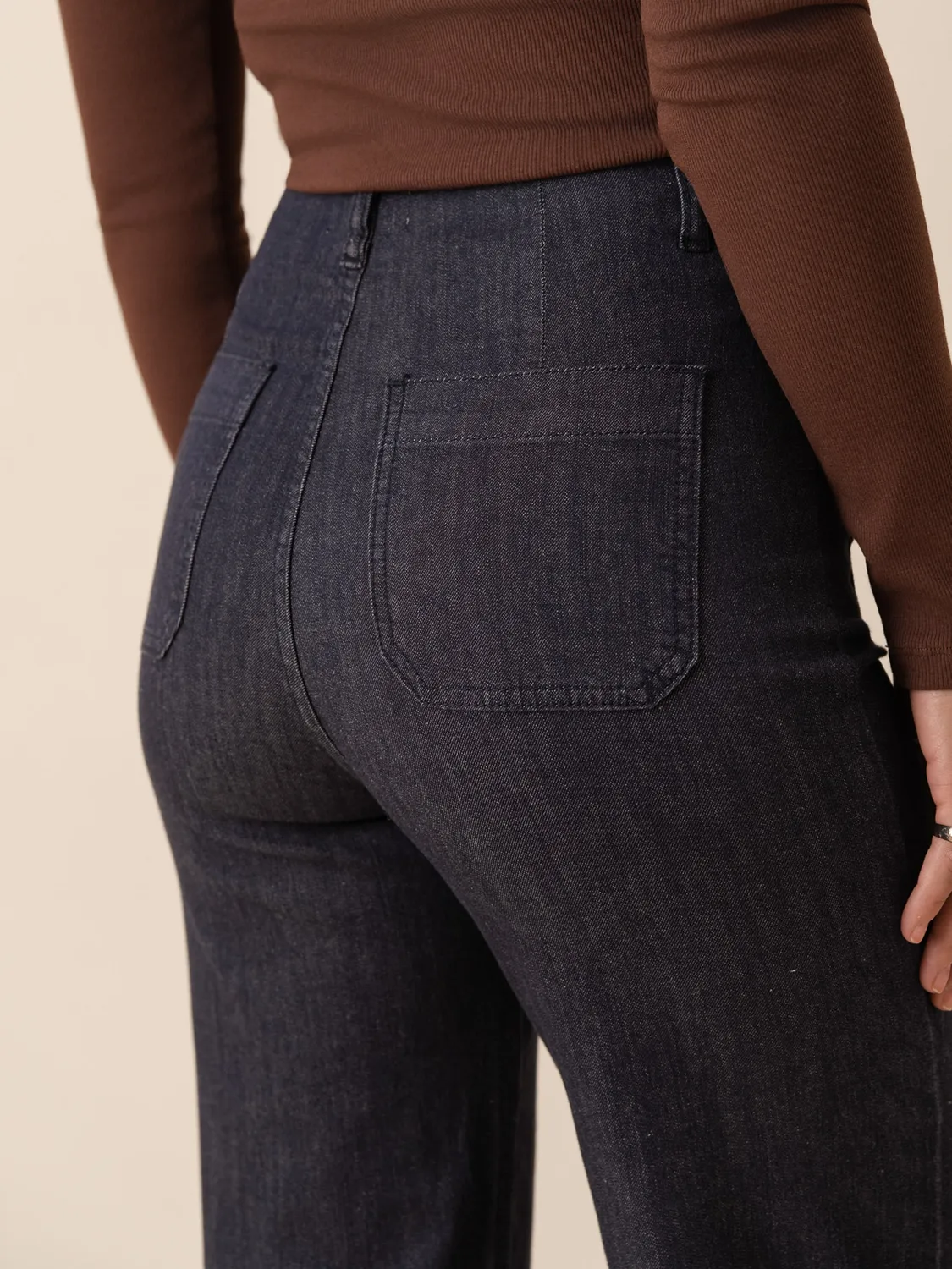 Oraije Stan jeans wide grezzi in cotone