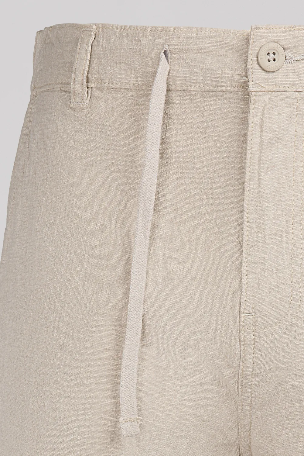 Teddy Smith S-Linen Chino Short Beige Lino Uomo