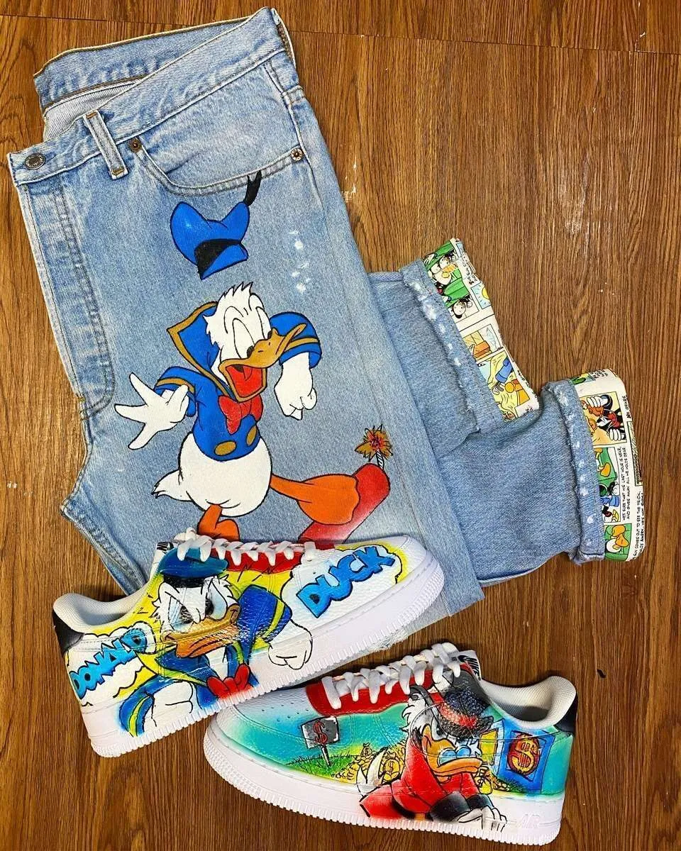 Never Say Never Air Force 1 Zio Paperone Paperino Sneakers Pop