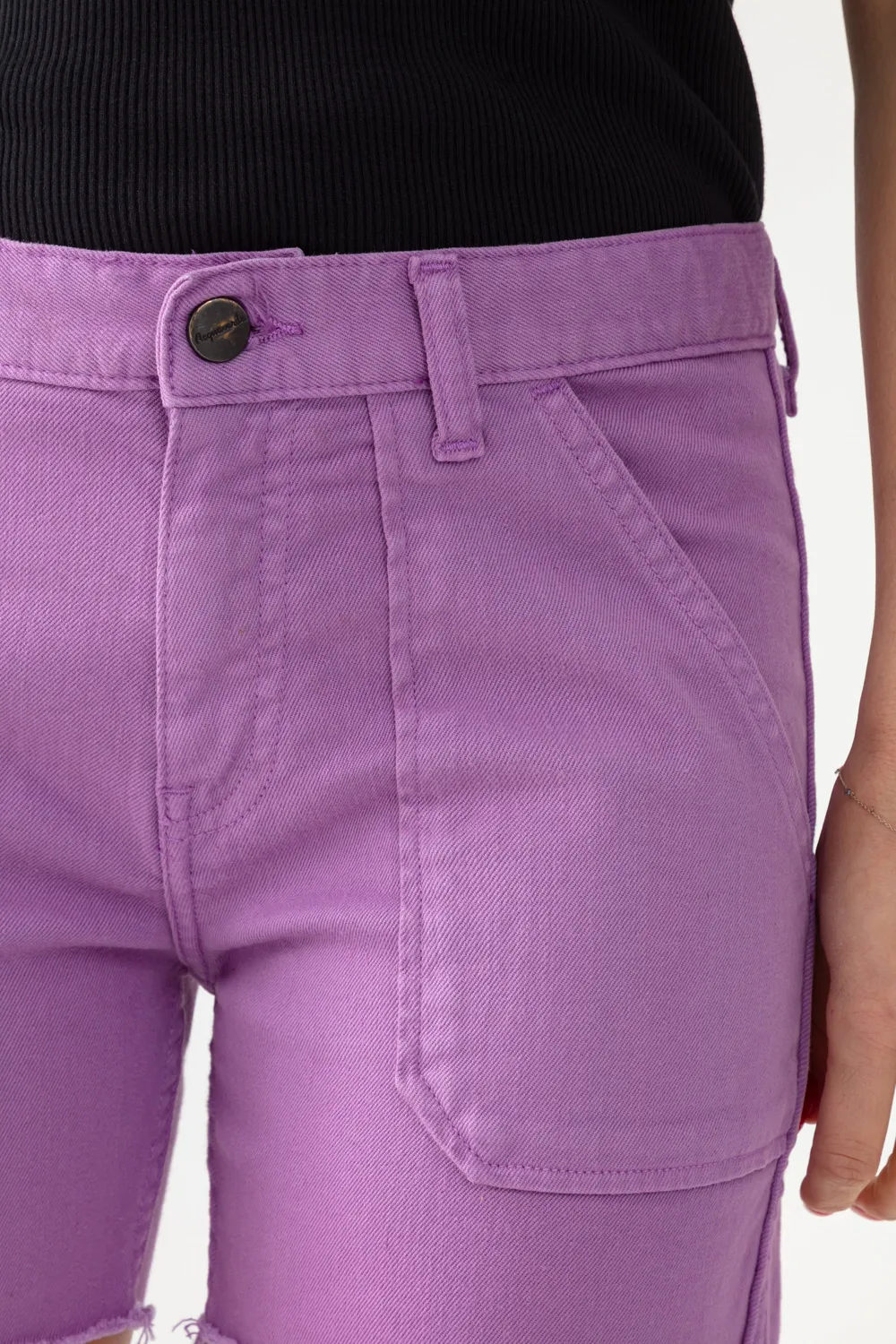 Acquaverde Tools shorts jeans Iris sfrangiati worker