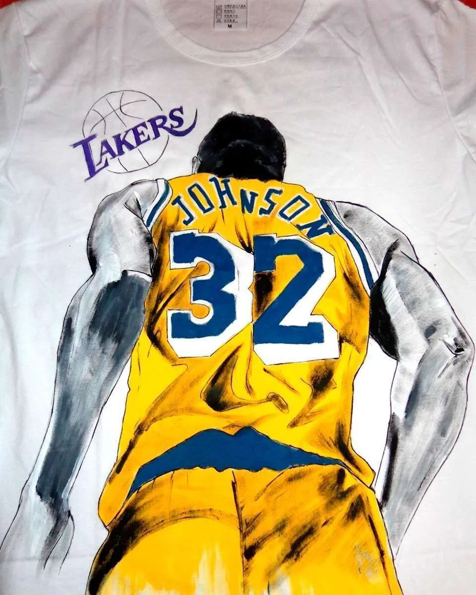 Never Say Never Los Angeles Lakers t-shirt dipinta