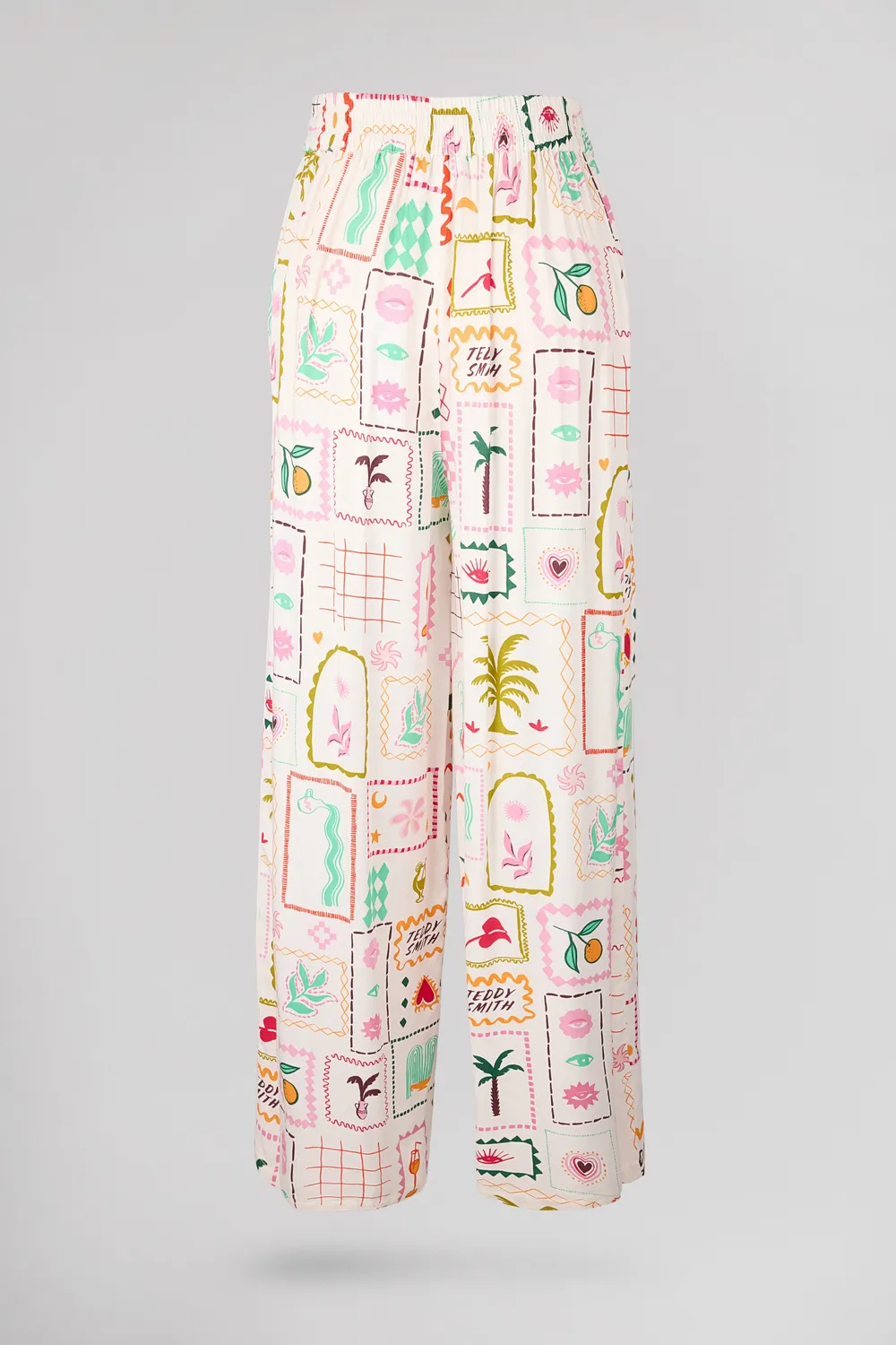 Teddy Smith P-ALEX Pantalone Fluido Donna Middle White
