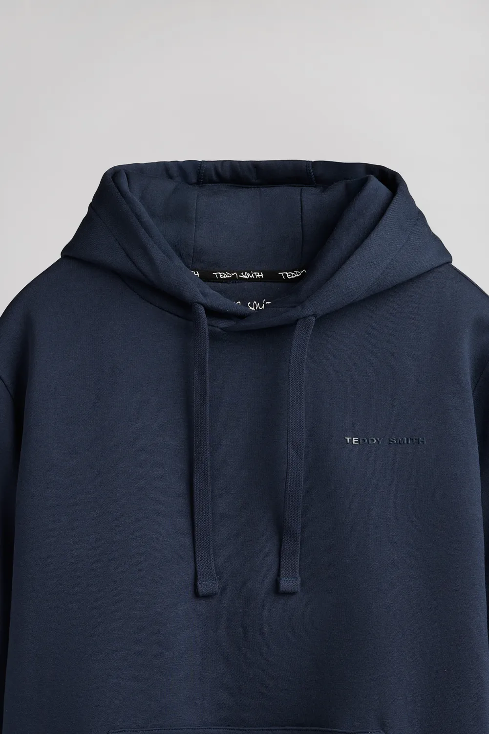 Teddy Smith S-Nark felpa uomo cappuccio blu navy