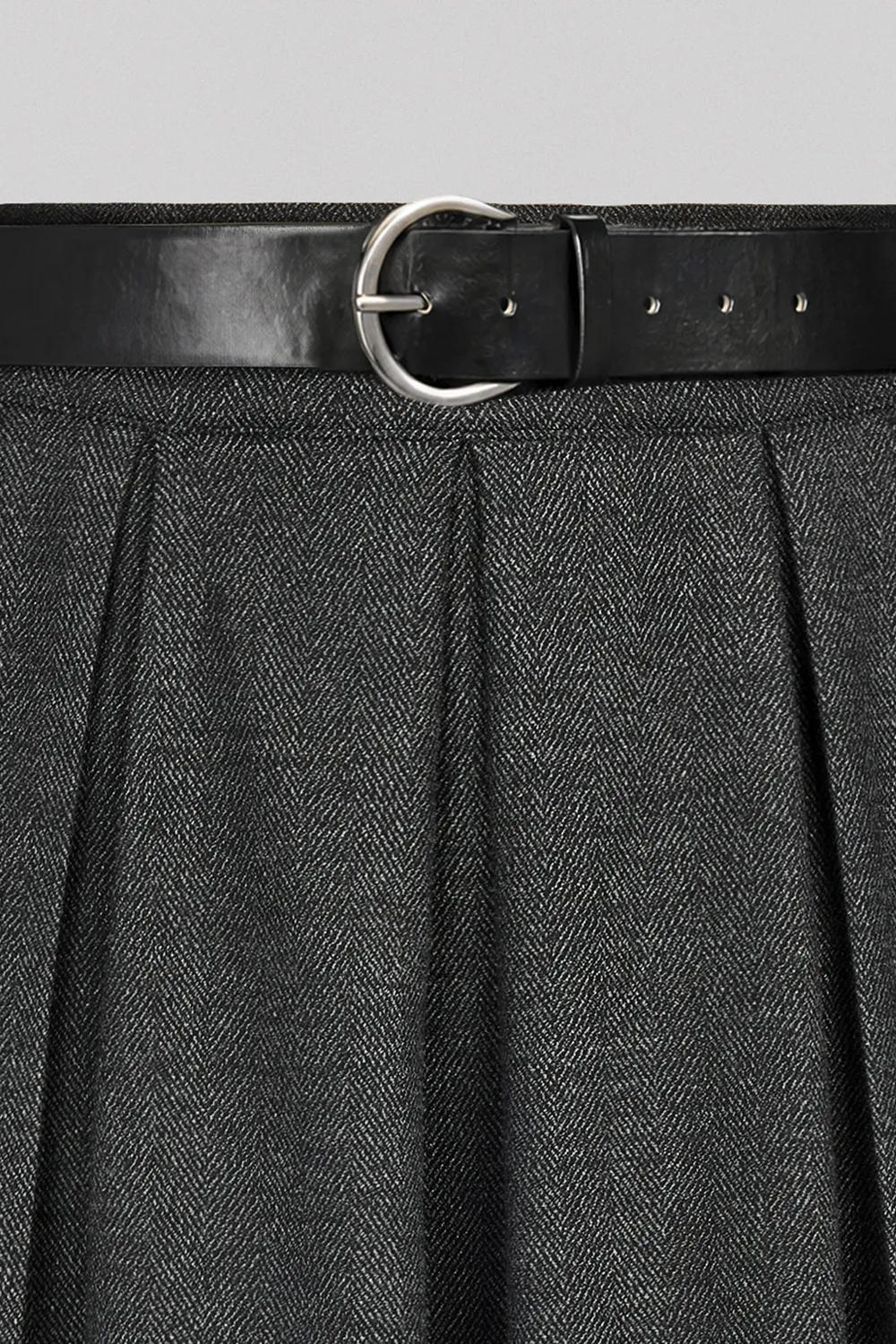 Teddy Smith J-Diana Melange Black gonna midi grigia chevron