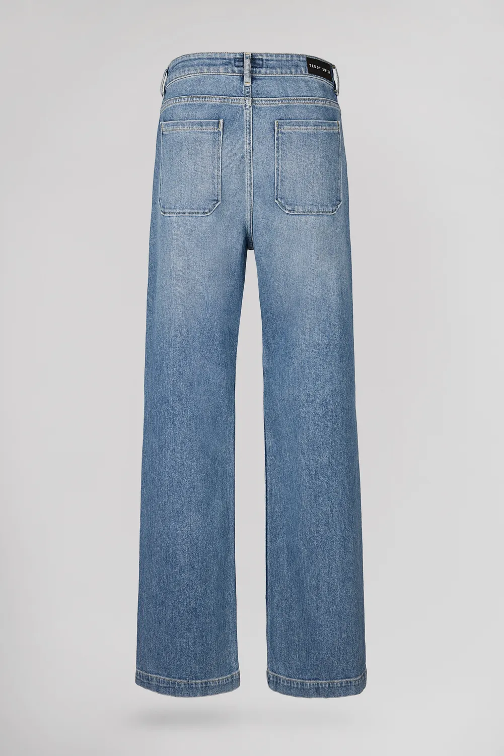 Teddy Smith P-Jane Flare jeans donna indigo chiaro lyocell