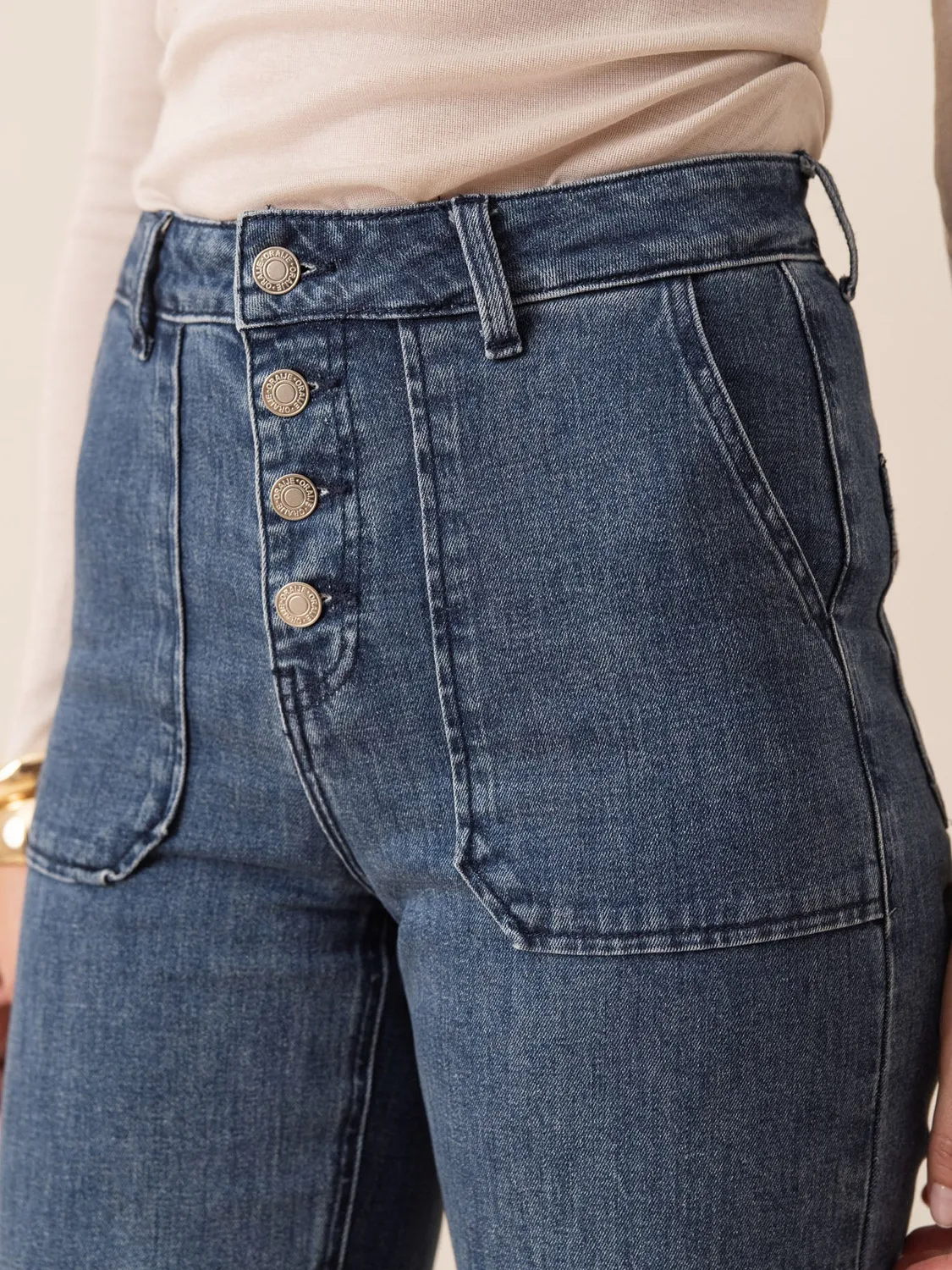 Oraije Pauline jeans bootcut blu stone