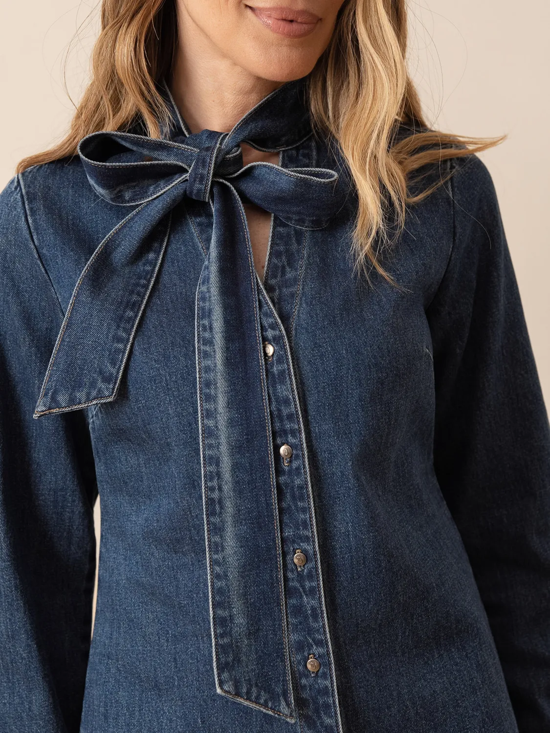 Oraije Clémence camicia blu scuro in cotone