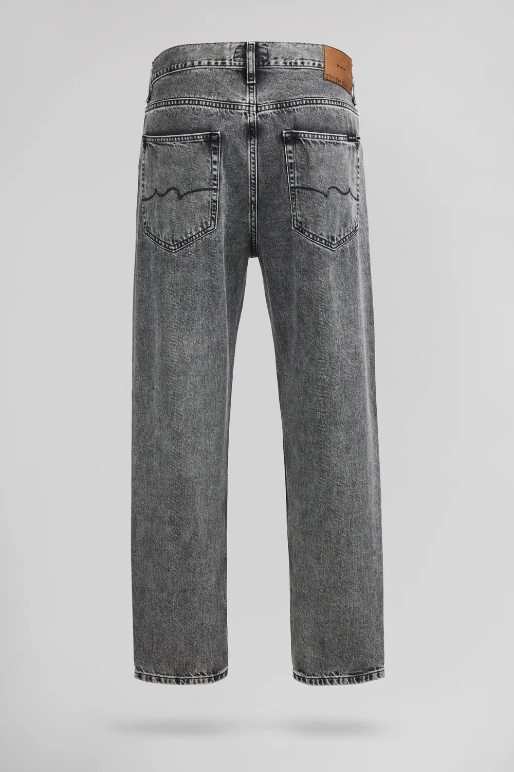Teddy Smith Dad Cropped jeans relaxed grigio 67 cm