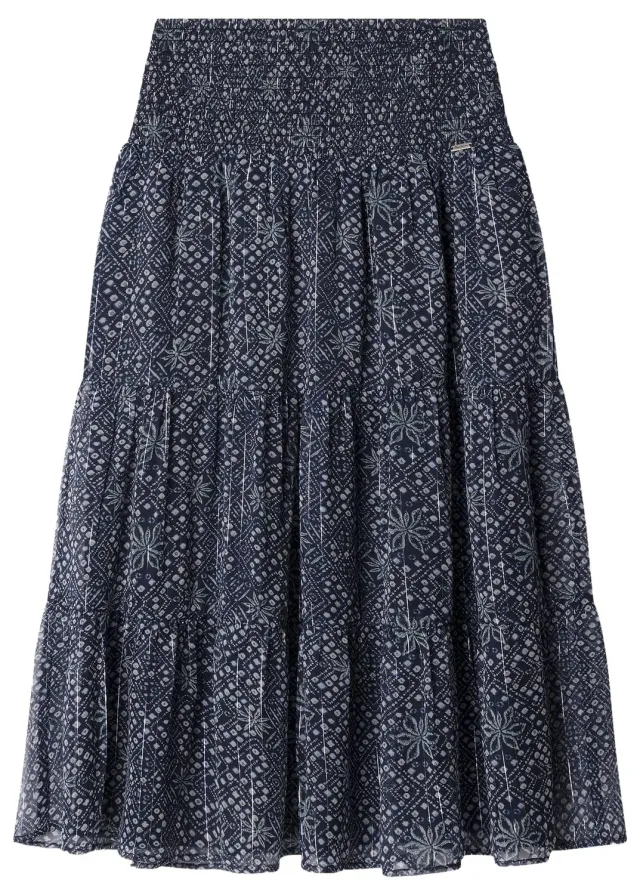 Pepe Jeans Hilary Gonna Bimba Blu Navy Chiffon 10 Anni