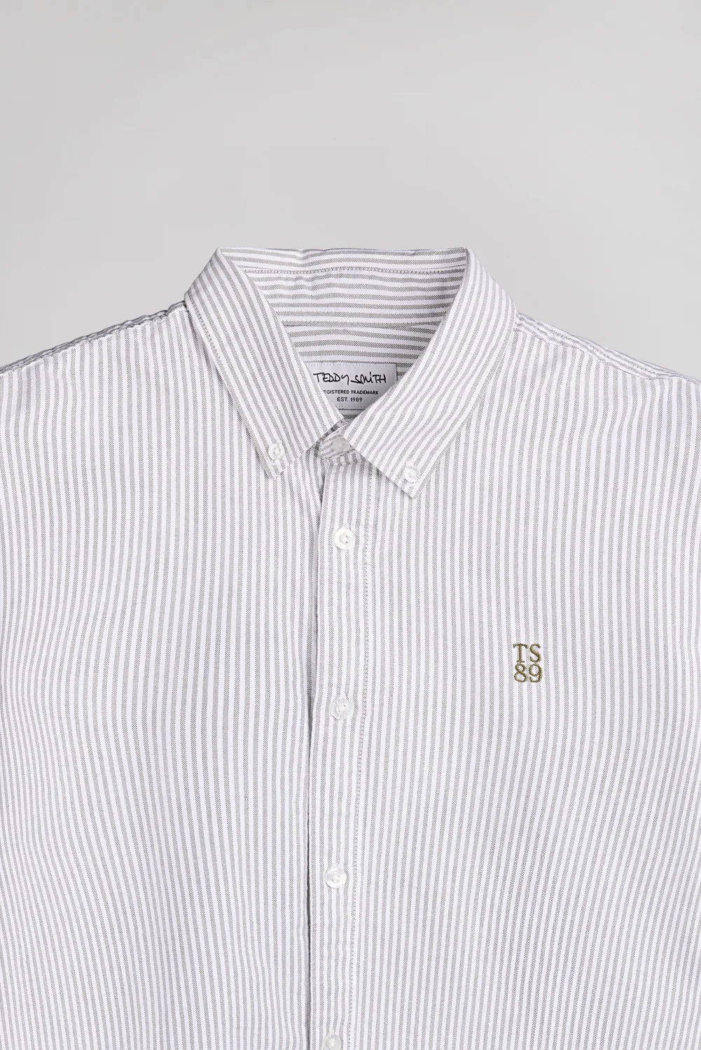 Teddy Smith C-Stanley ML camicia uomo oliva a righe