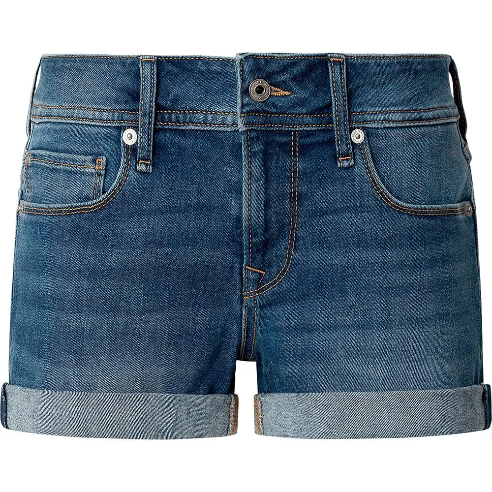 Pepe Jeans Regular Short MW Pantaloncini Donna Denim