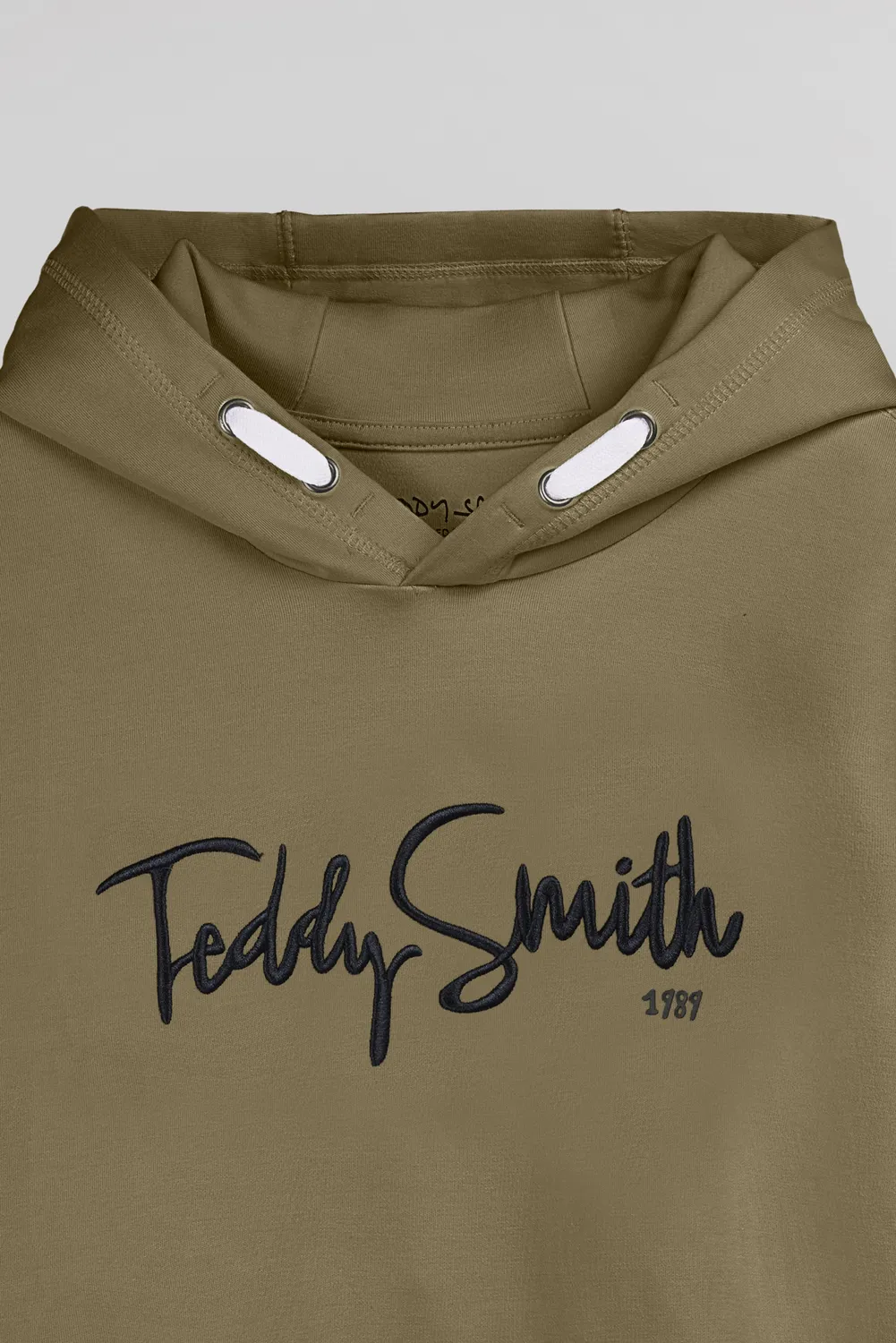 Teddy Smith S-Evry Hoody JR felpa cappuccio kaki bambino