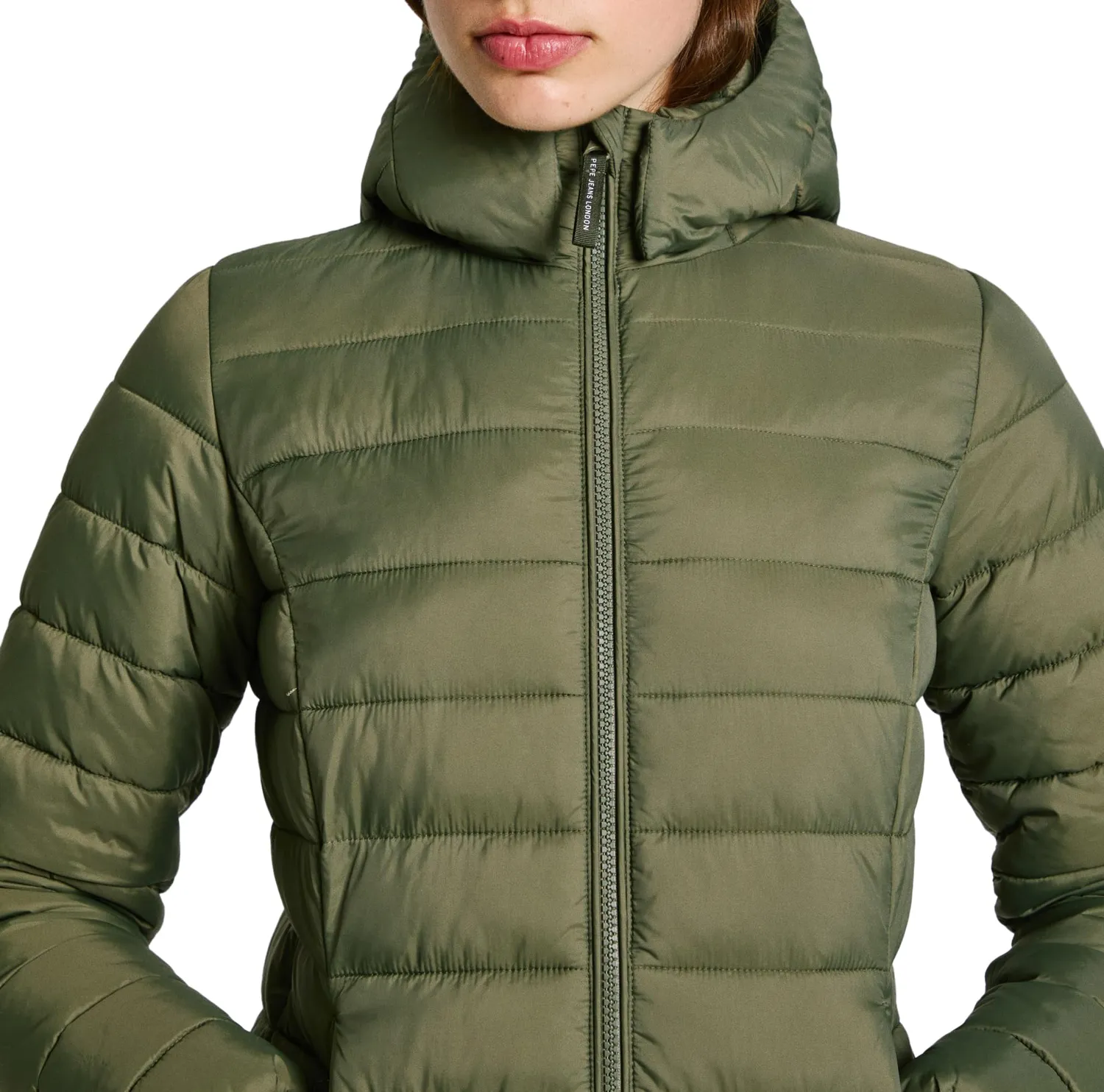 Pepe Jeans Ammy Long piumino donna lungo nero imbottito Sorona
