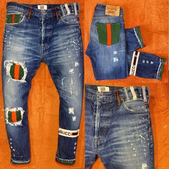 Never Say Never Levi's Vintage Jeans Gucci Colori custom