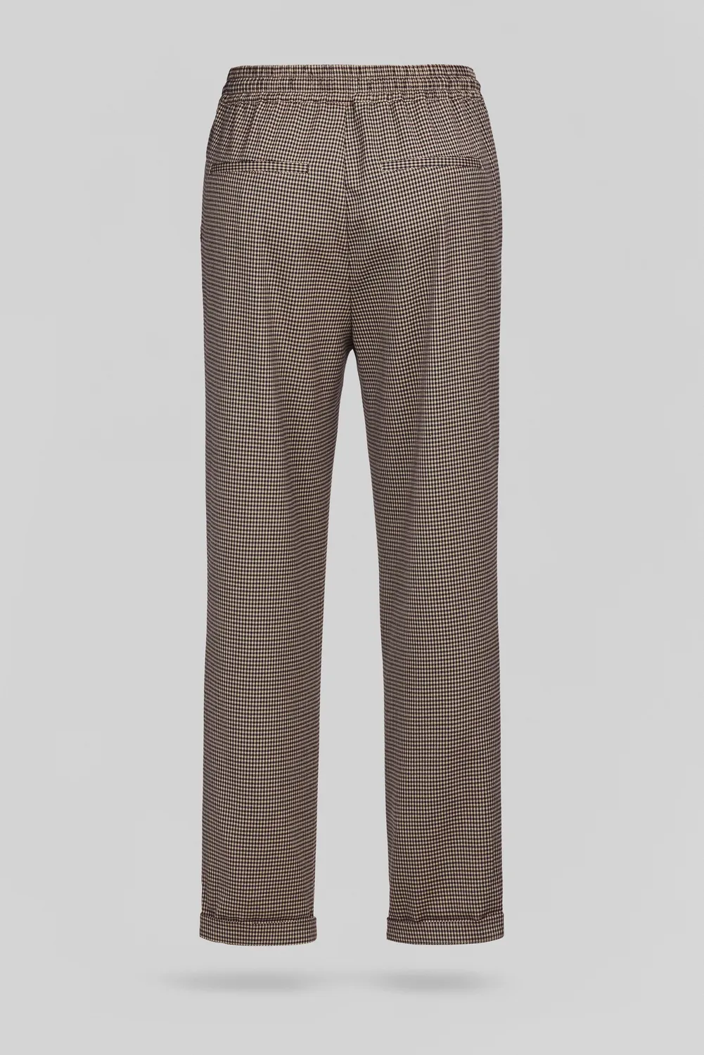 Teddy Smith Teddy City Wolf pantaloni donna beige pied-de-poule