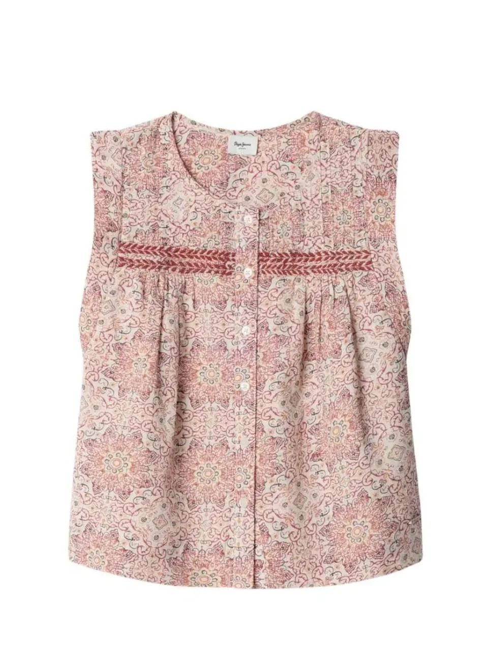 Pepe Jeans Hella Blusa Bambina 10 Anni Smanicata Ricamata