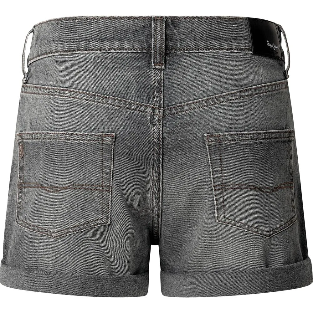 Pepe Jeans Regular Short HW pantaloncini donna grigi vita alta