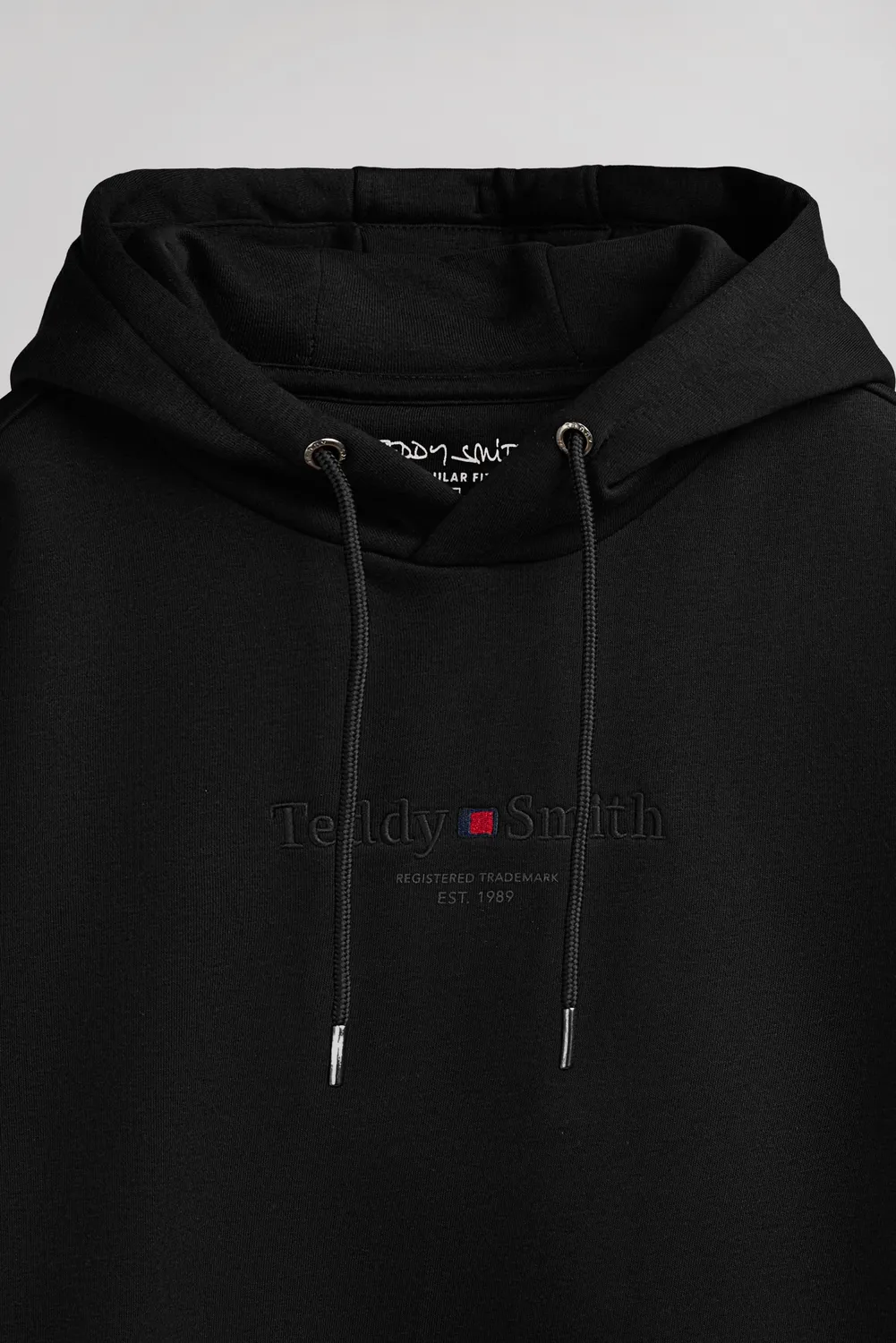 Teddy Smith S-Jim Hoody felpa cappuccio nera uomo
