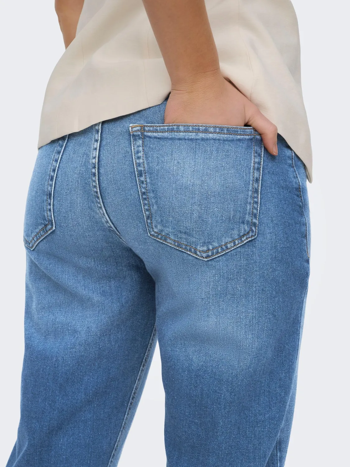 ONLY Onlveneda jeans mom vita alta M 32L chiaro