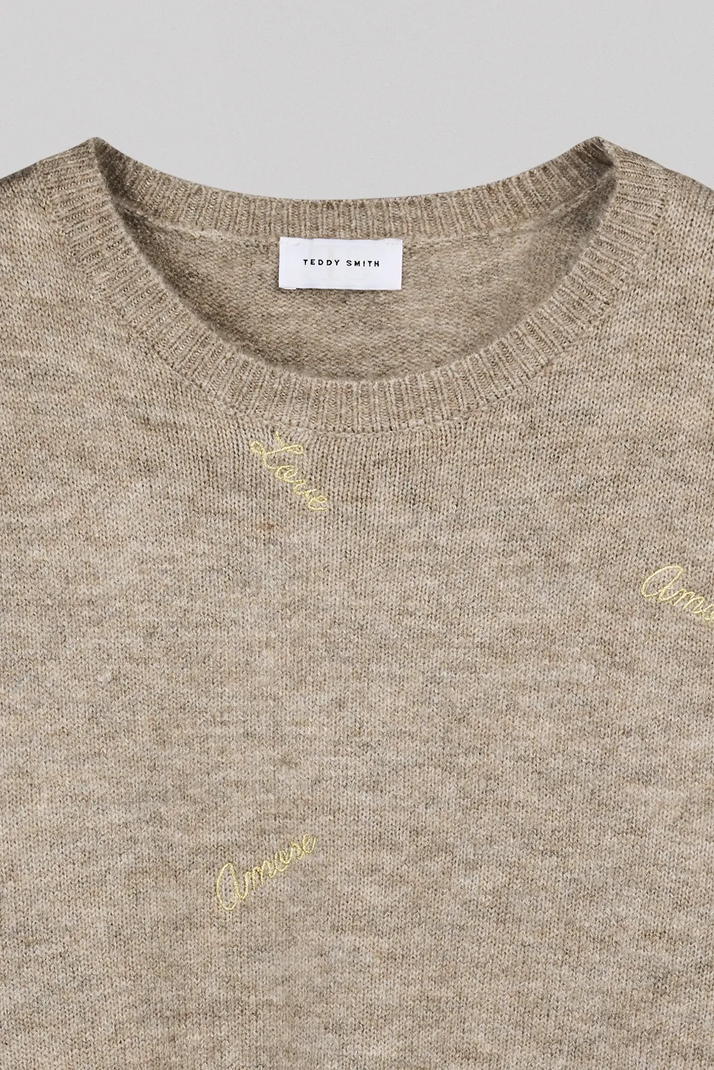 Teddy Smith P-Elie Maglione Donna Beige Ricamato