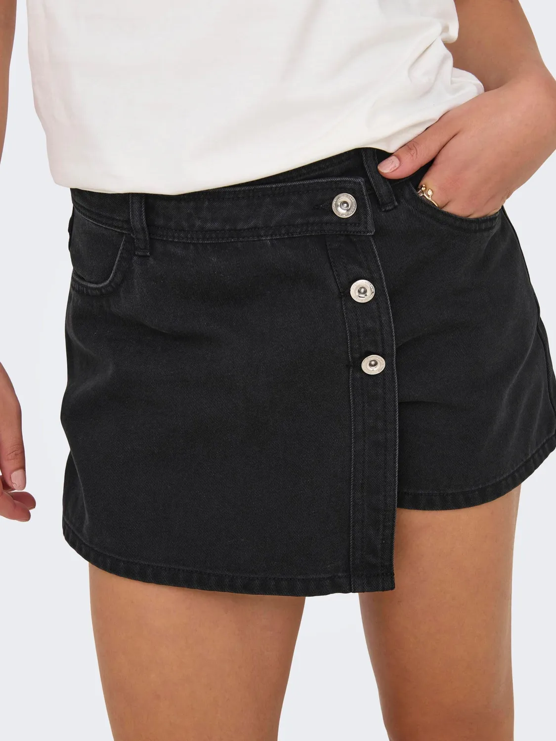 ONLY Onllesly gonna jeans nera delavé denim