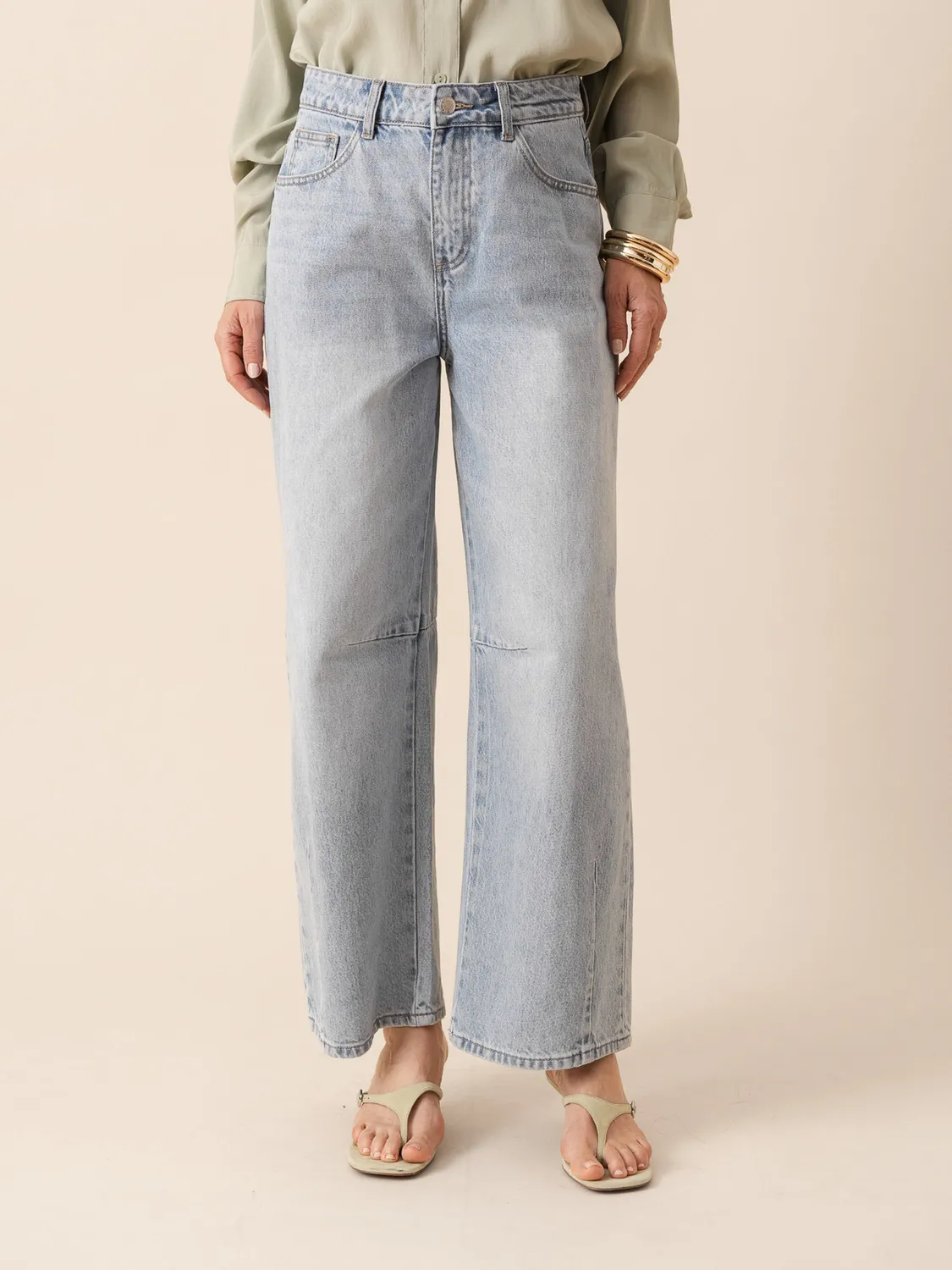 Oraije Brook jeans barrel azzurro chiaro