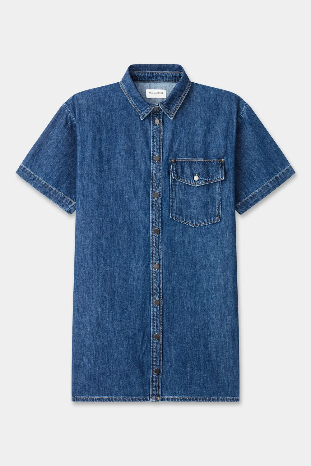 acquaverde Alix abito camicia jeans vintage ampio
