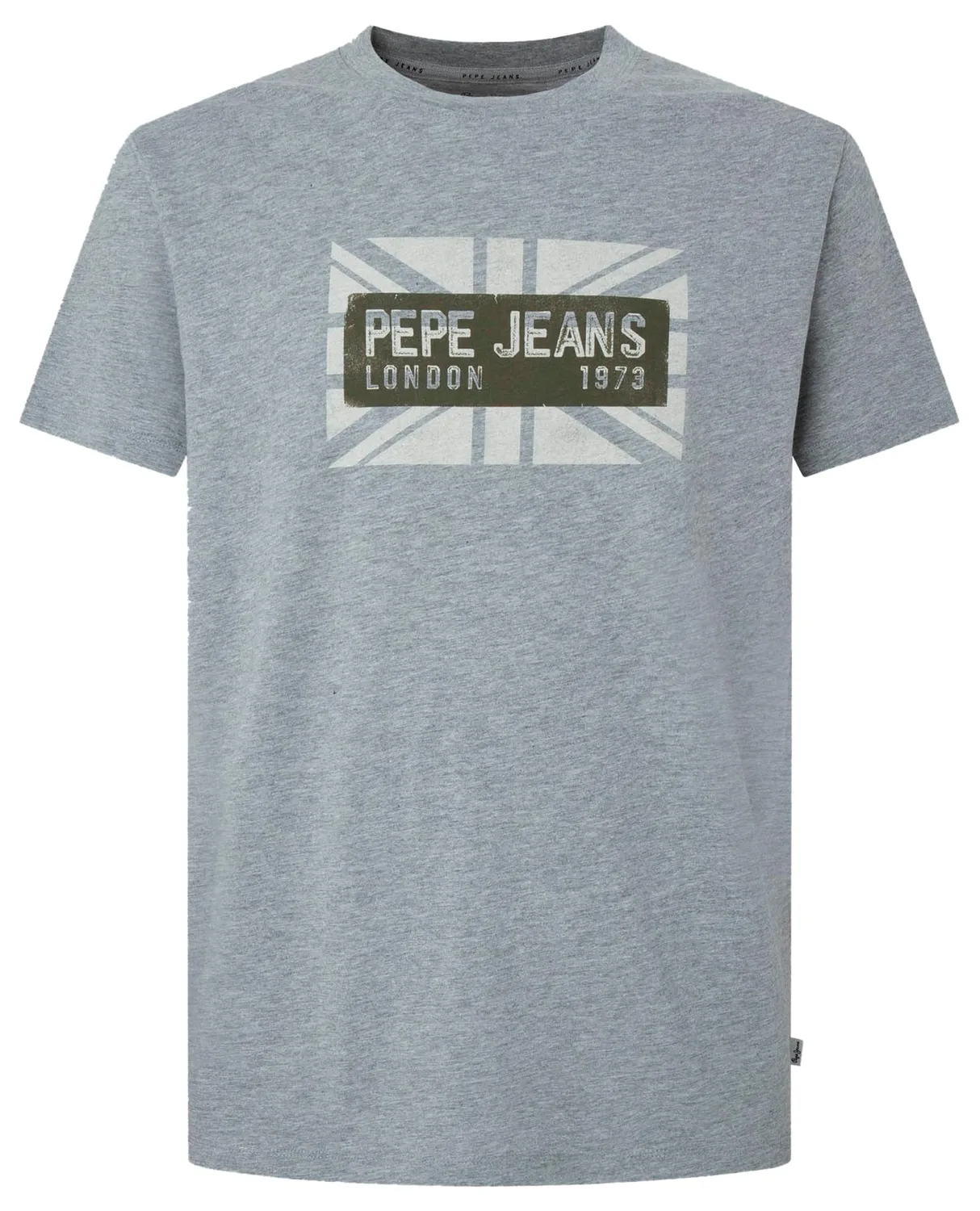 Pepe Jeans Credick T-Shirt Uomo Cotone Logo Bandiera