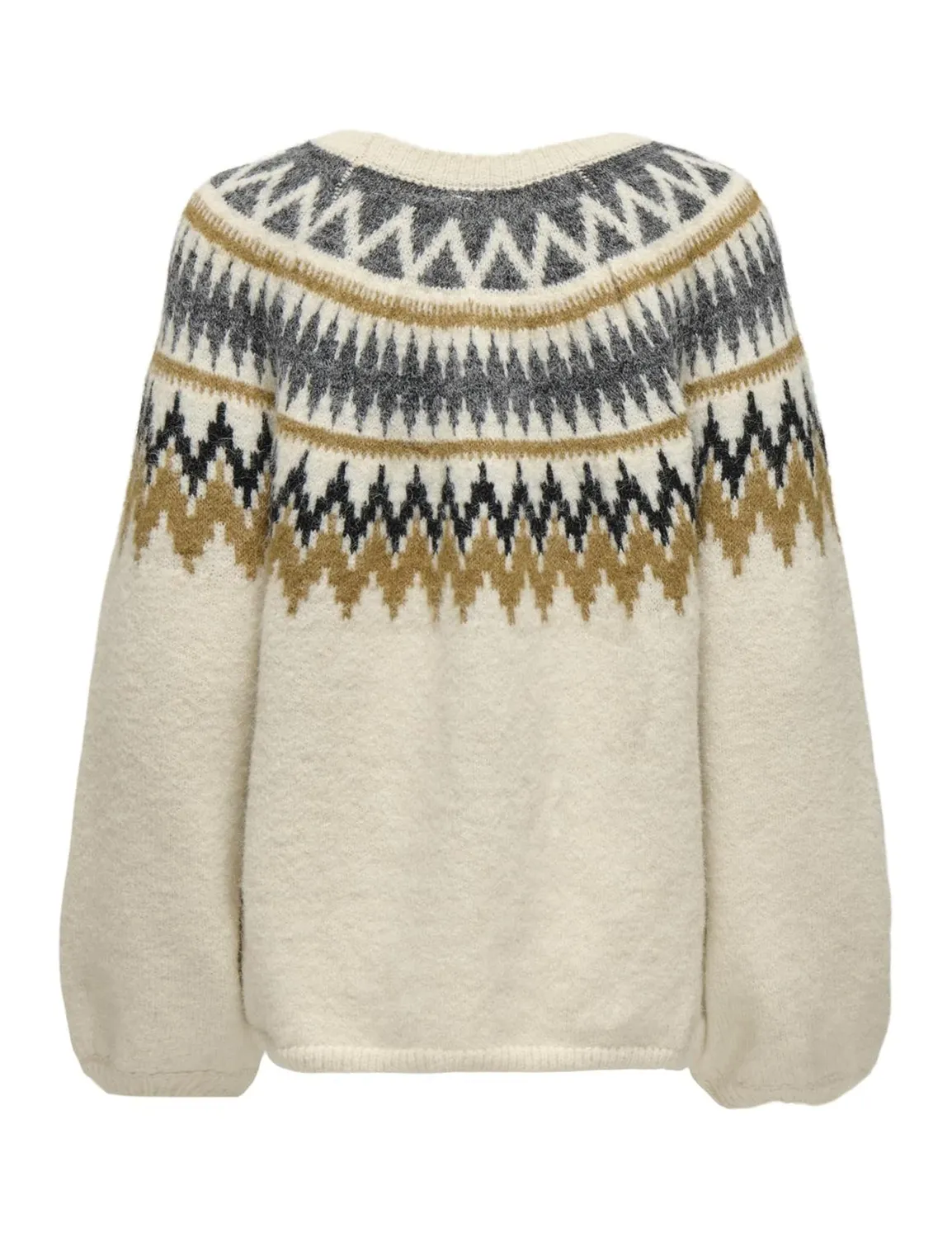 ONLY Onlreykja Maglia Girocollo L Grigio Melange