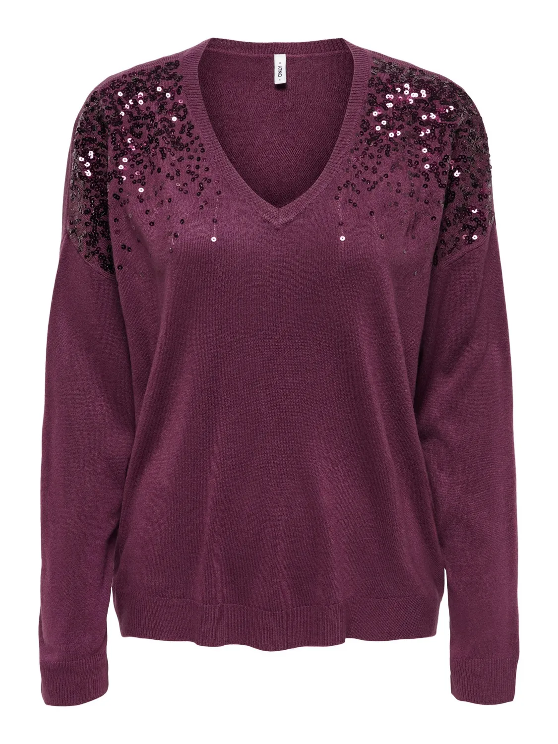 ONLY Onlstarry Pullover Maglia Donna Mauve Wine Calda