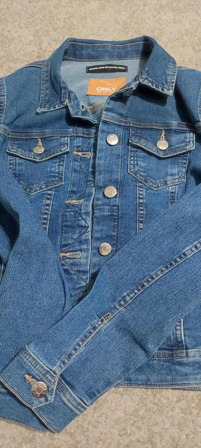 ONLY Onlwonder giacca jeans donna nera delavé