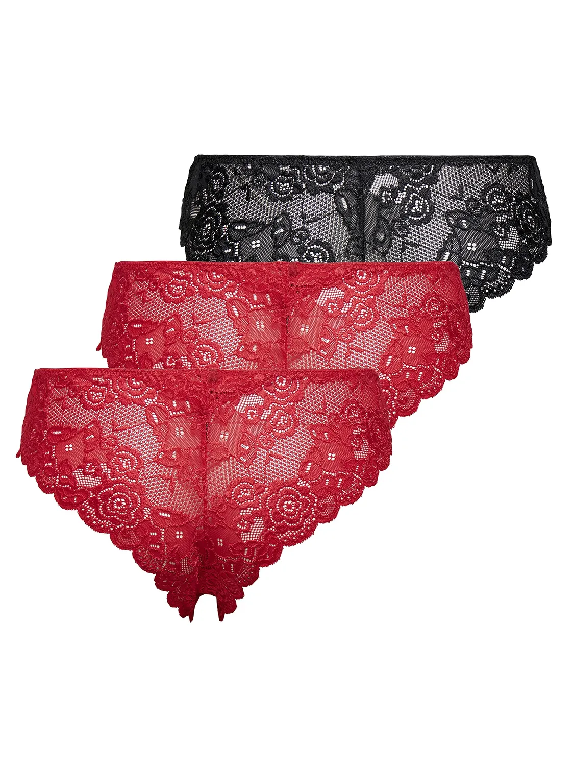 ONLY Onlchloe reggiseno pizzo rosso High Risk Red
