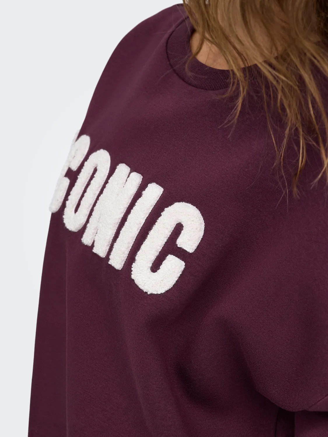 ONLY Onlsweat felpa donna girocollo tinta unita