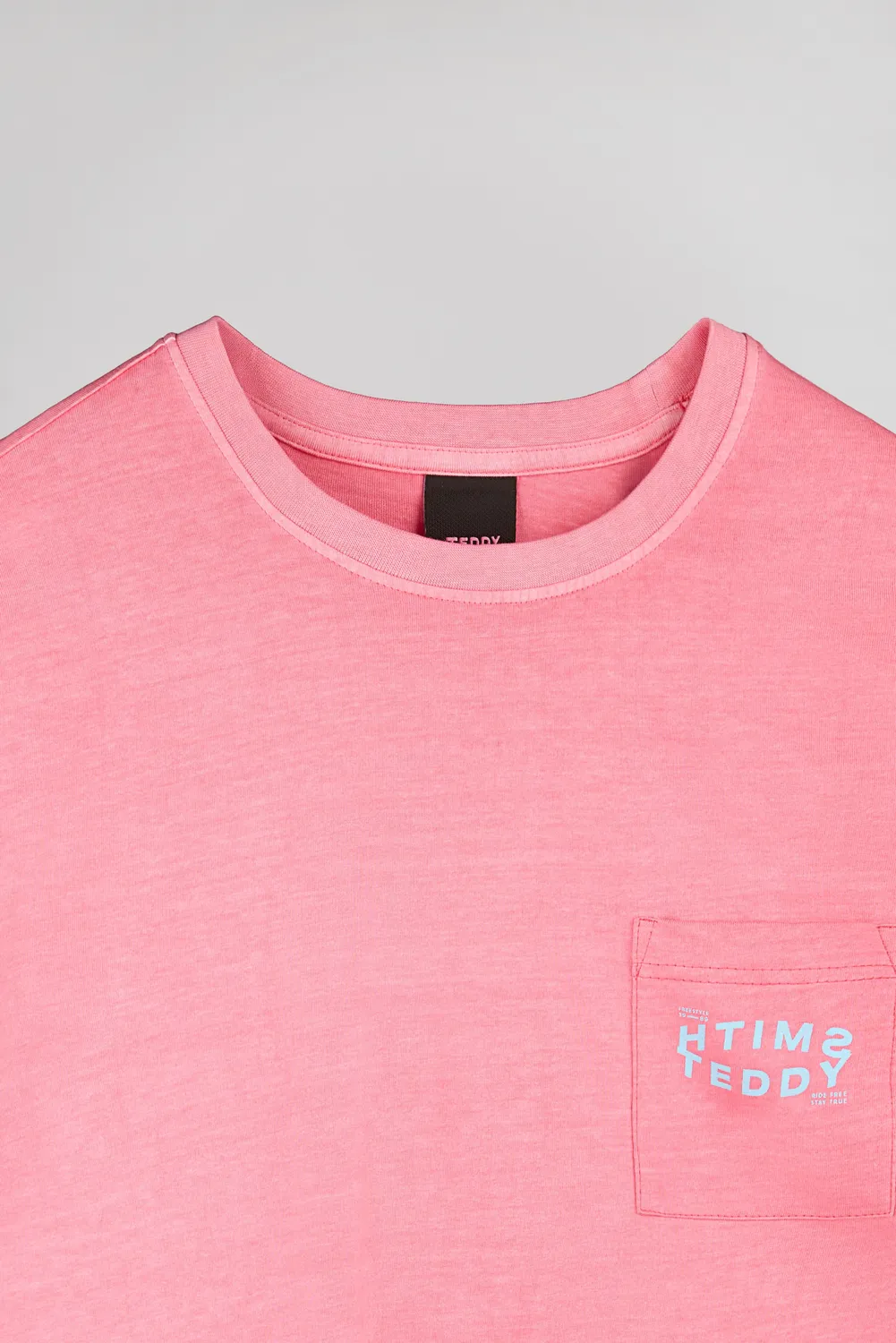 Teddy Smith T-Squad MC t-shirt uomo rosa vif delavé