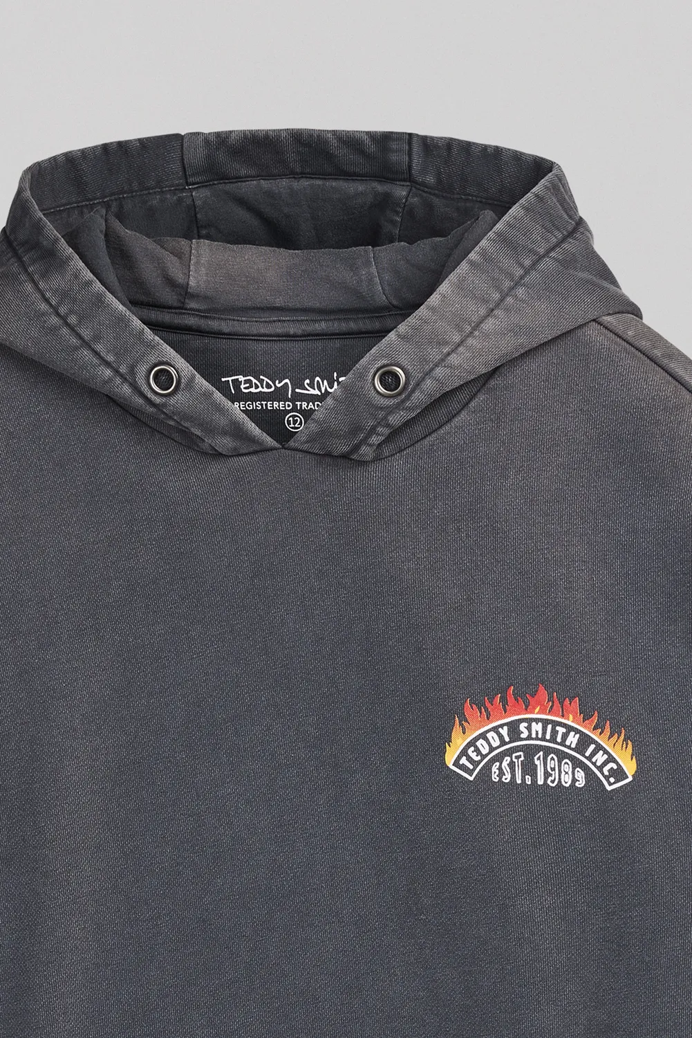 Teddy Smith S-Feu Hoody Jr Felpa Cappuccio Ragazzo Nera Cotone