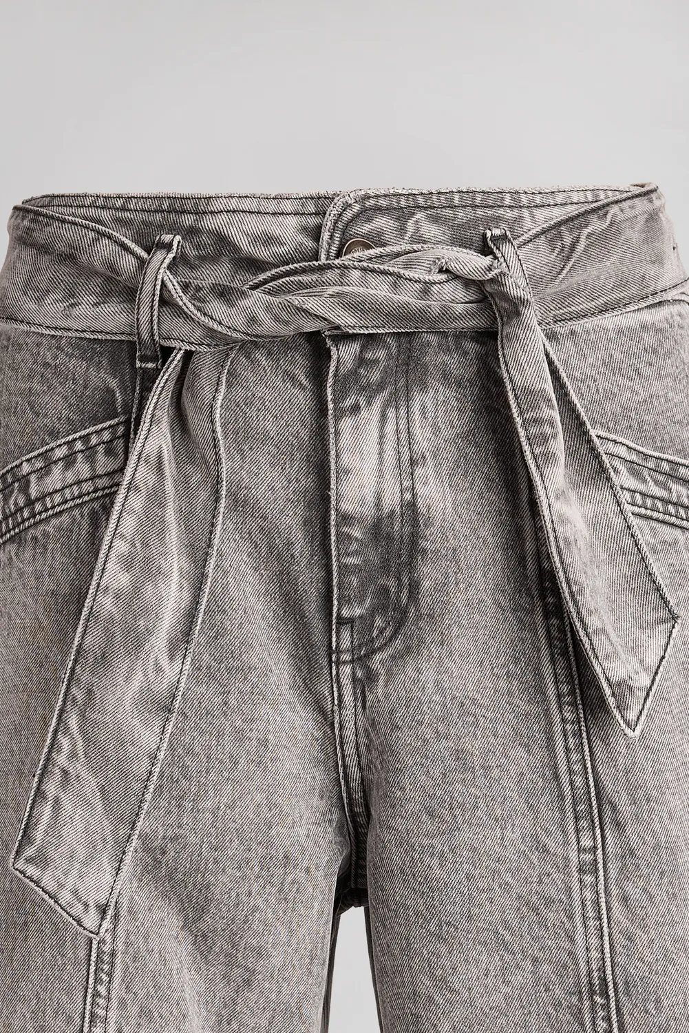 Teddy Smith P-Ginette jeans mom vita alta grigio donna