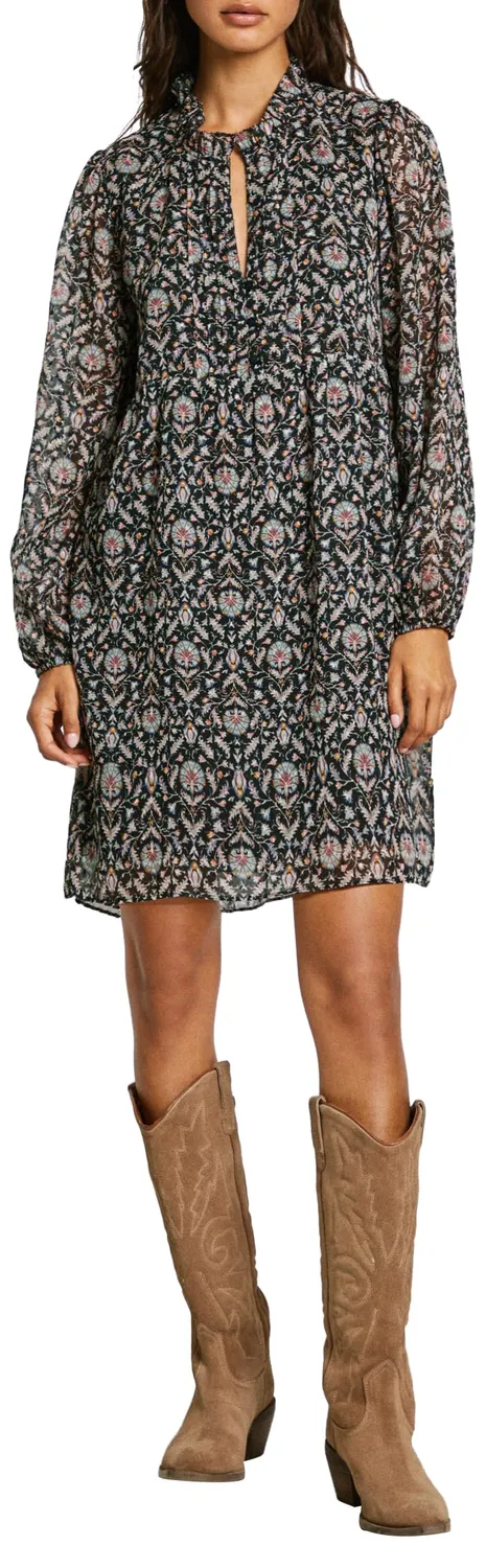 Pepe Jeans Pomme vestito donna M corto chiffon plumeti