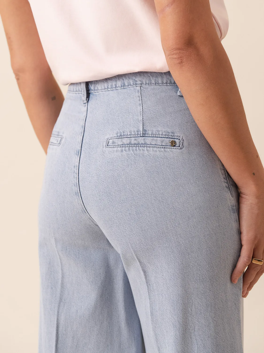 Oraije Eleonorette jeans wide azzurro chiaro petite