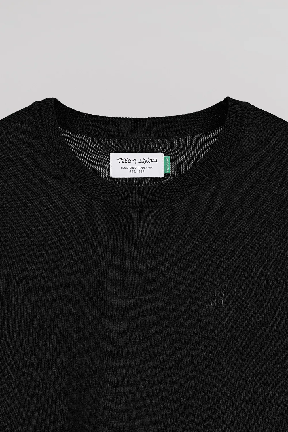 Teddy Smith P-Martino Maglione girocollo nero slim