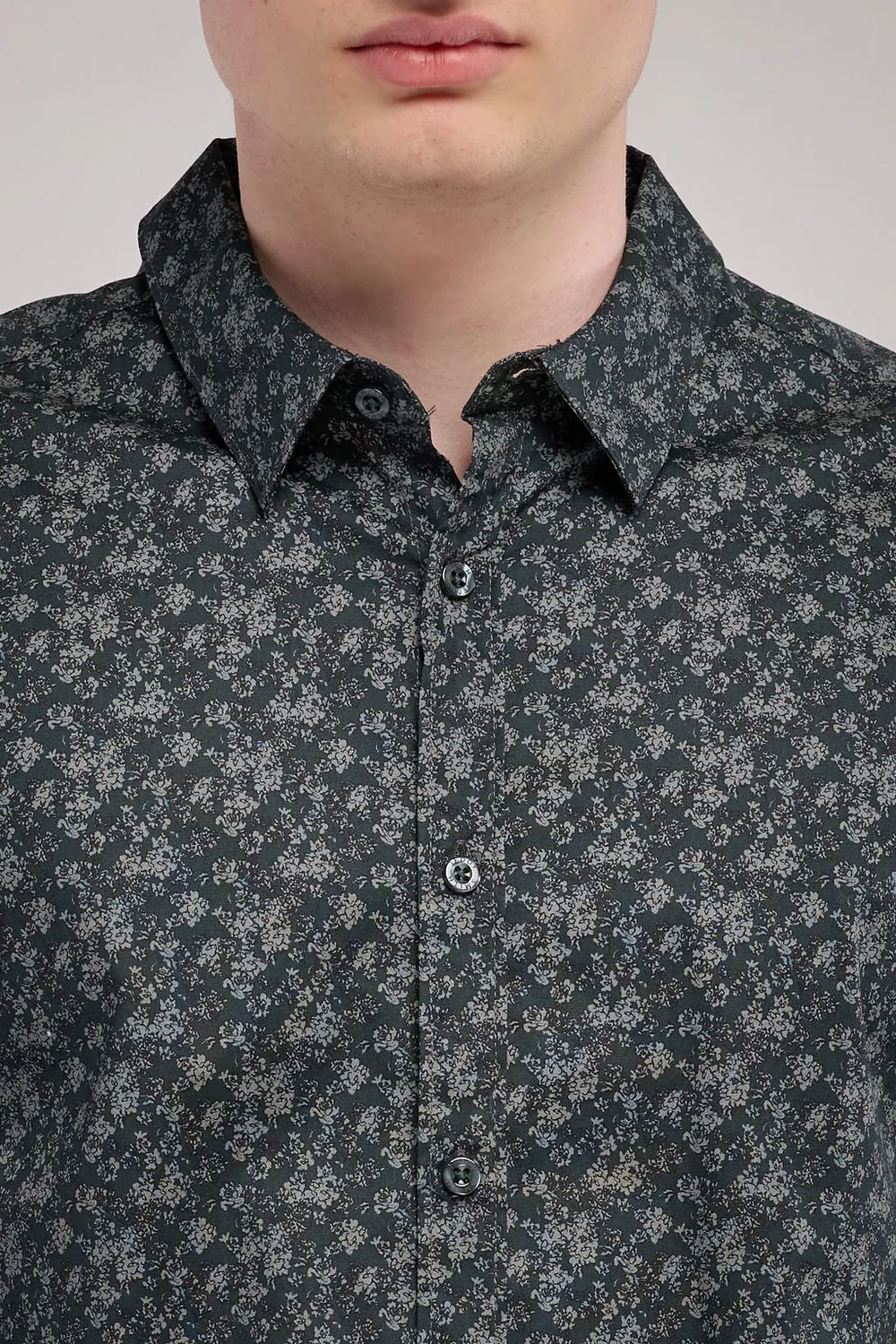 Teddy Smith Carton camicia uomo kaki elasticizzata