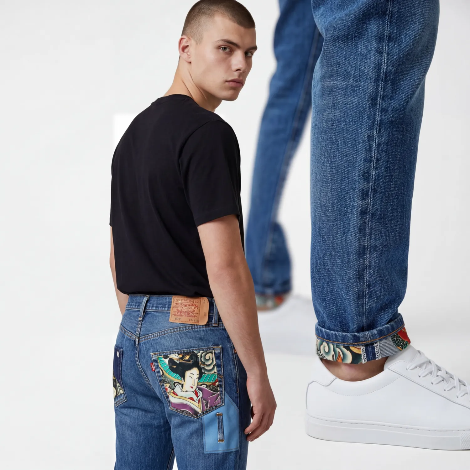 Never Say Never Levi's Vintage Jeans Geisha Serpente