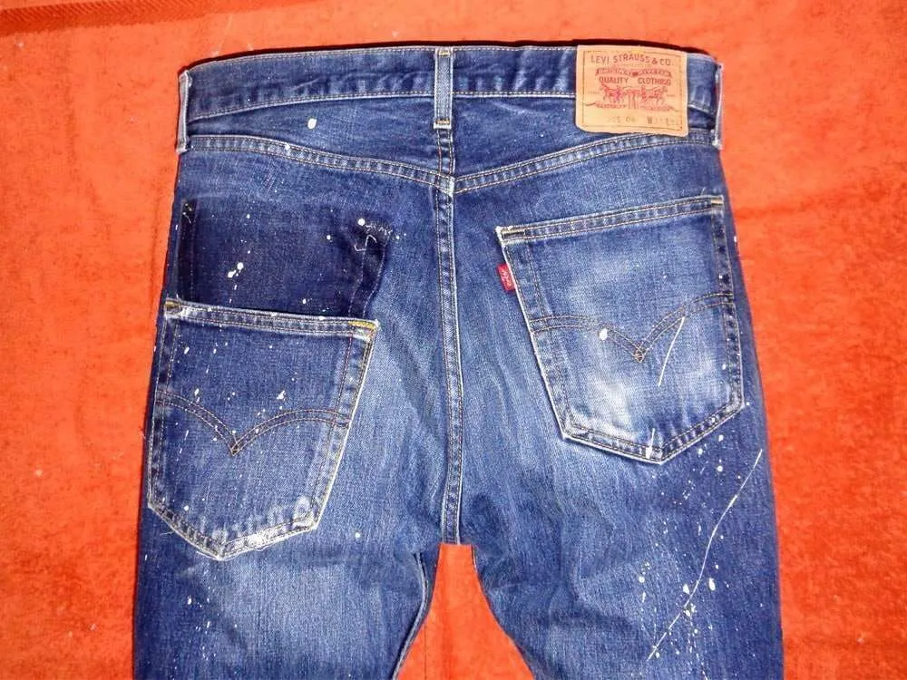 Levi's Vintage Principe di Galles jeans personalizzati sartoriali