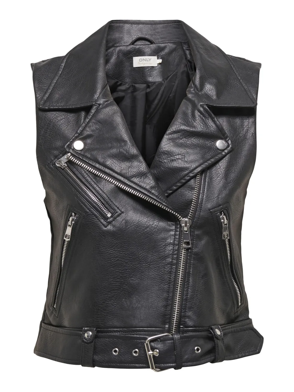 ONLY Onlvera giacca biker ecopelle nera cerniera