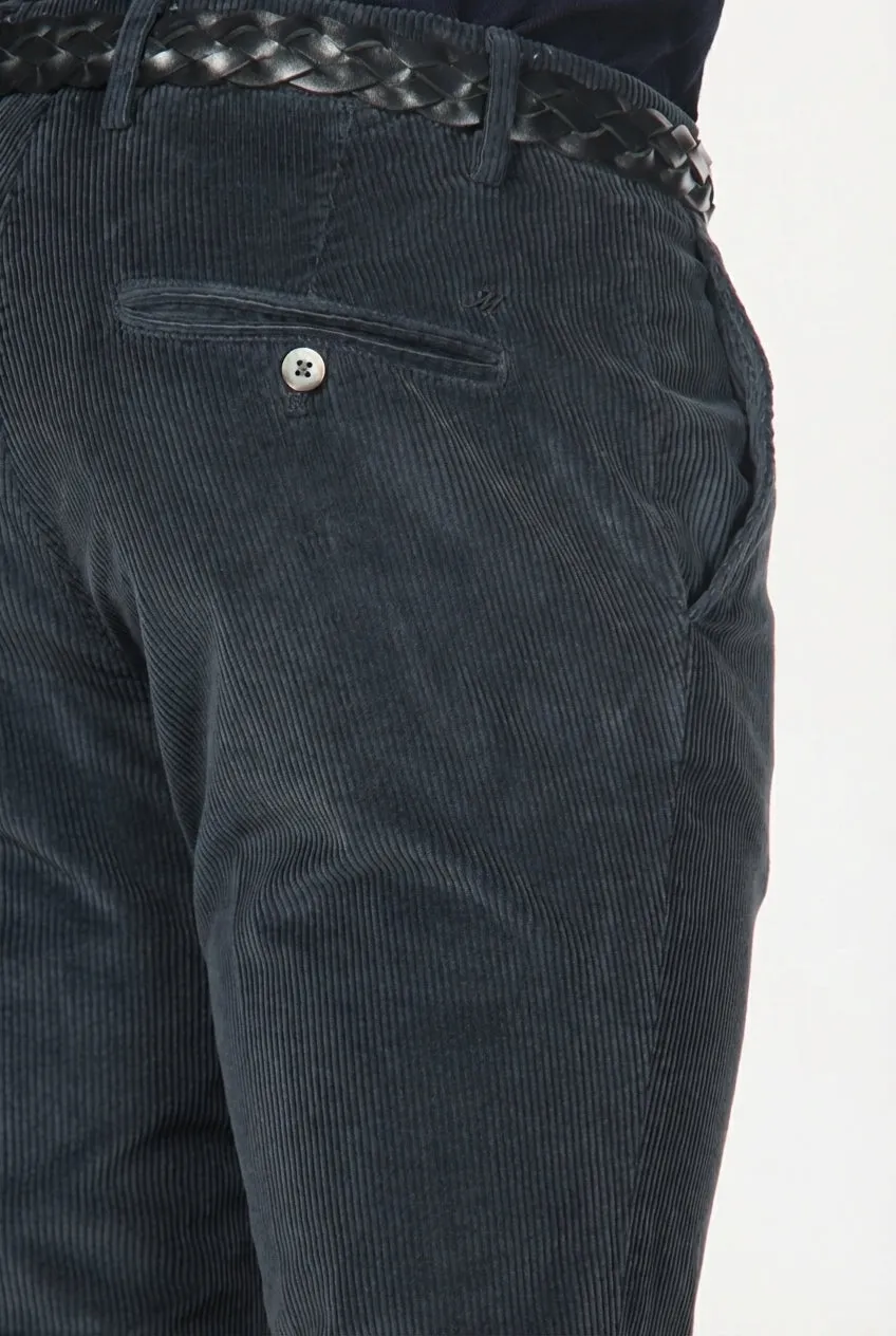 Mason's Milano pantalone chino velluto grigio scuro extra slim