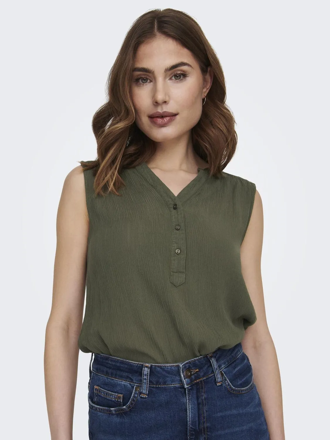Only Onljette Life top donna smanicato