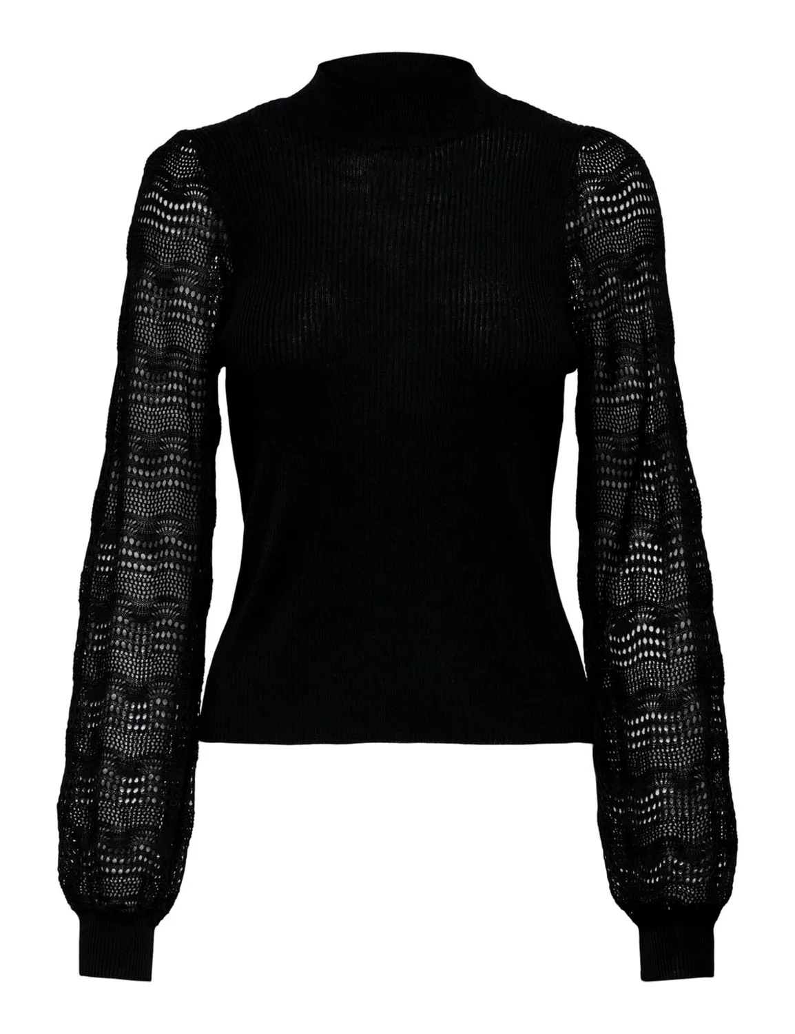 ONLY Onlannelina Maglia Collo Alto Donna Nero Lana