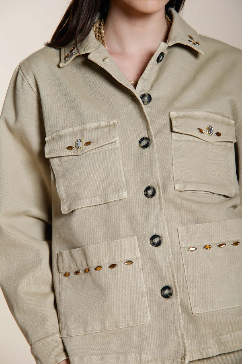 Mason's Santa Cruz giubbotto donna beige bull stretch
